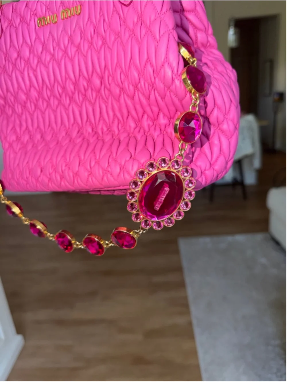 Miu Miu nappa crystal